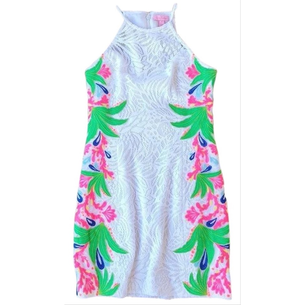 Lilly Pulitzer White Pearl Shift Dress sz 2 EUC - Picture 2 of 8